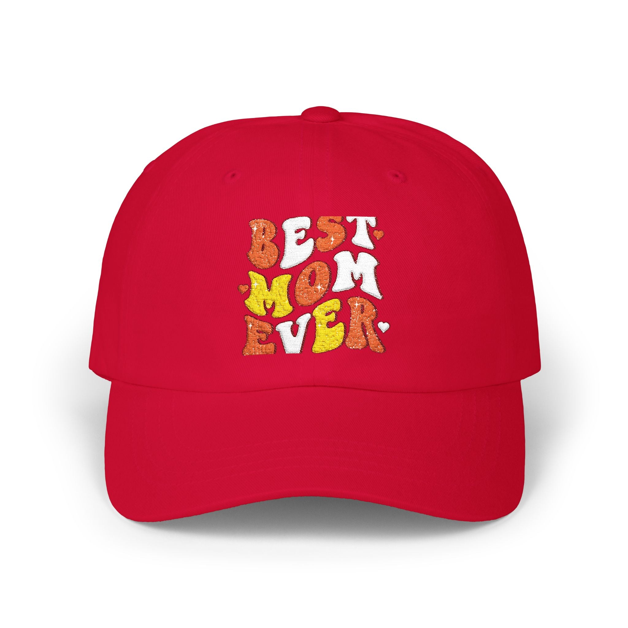 Dad Cap — "Best Mom Ever" Retro Floral Embroidered Dad Cap