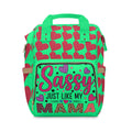 Diaper Backpack — "Sassy Just Like My Mama" Heart Pattern