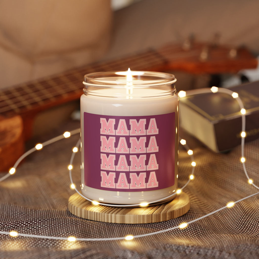 Copy of Mama Soy Candle 9oz — Scented Gift for Moms, Bold Pink Retro Text on Green