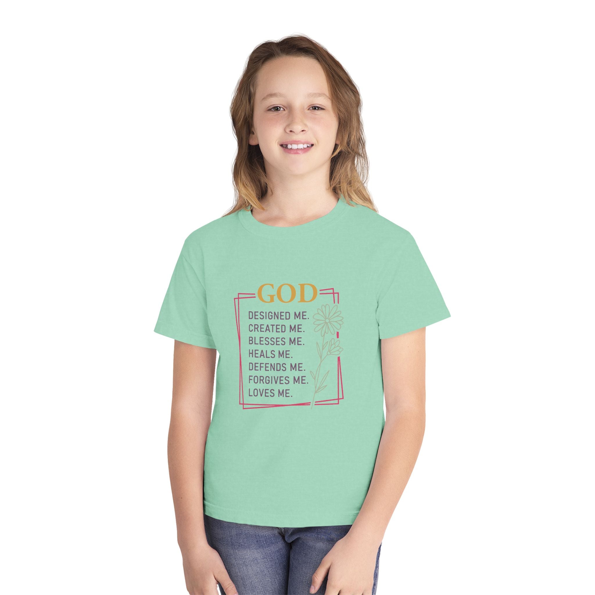 God Designed Me Tee Stronger Than The Storm Youth T-Shirt