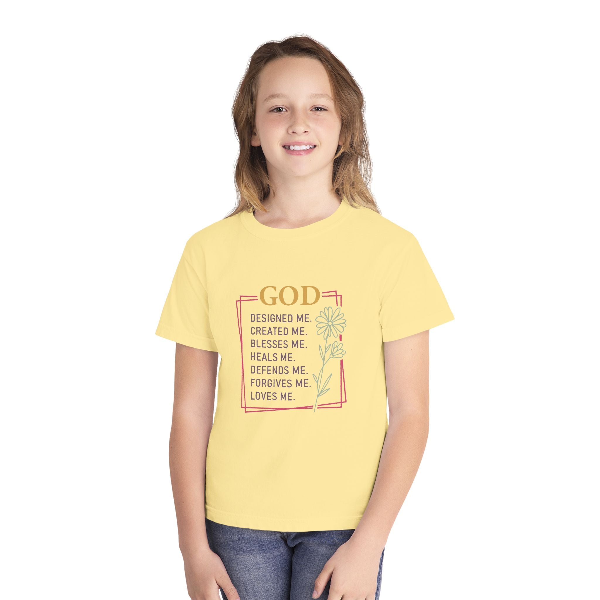 God Designed Me Tee Stronger Than The Storm Youth T-Shirt
