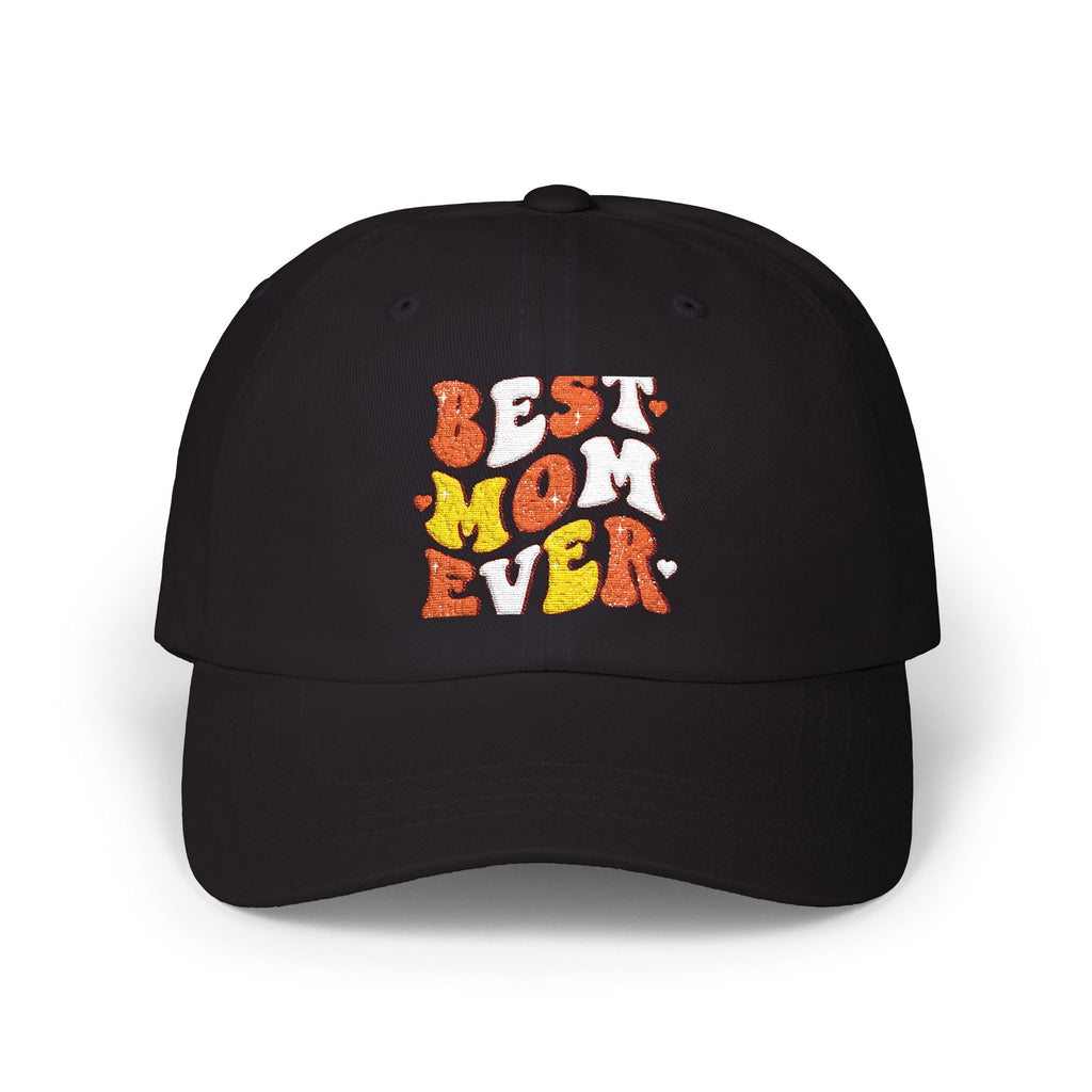 Dad Cap — "Best Mom Ever" Retro Floral Embroidered Dad Cap