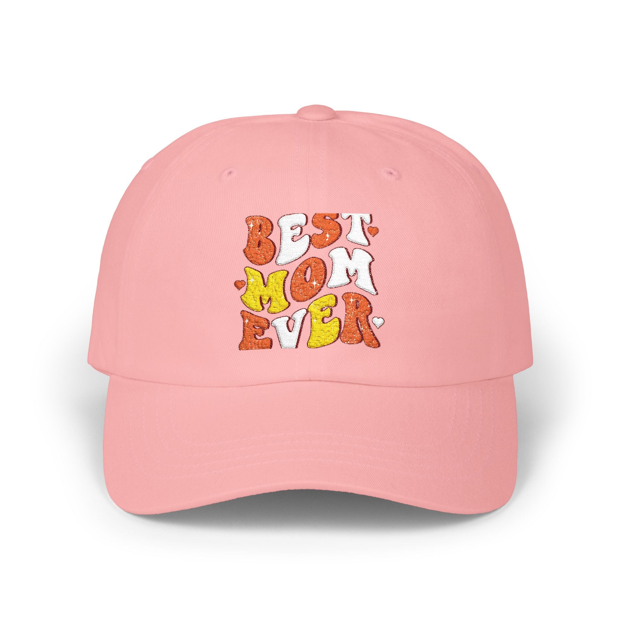 Dad Cap — "Best Mom Ever" Retro Floral Embroidered Dad Cap