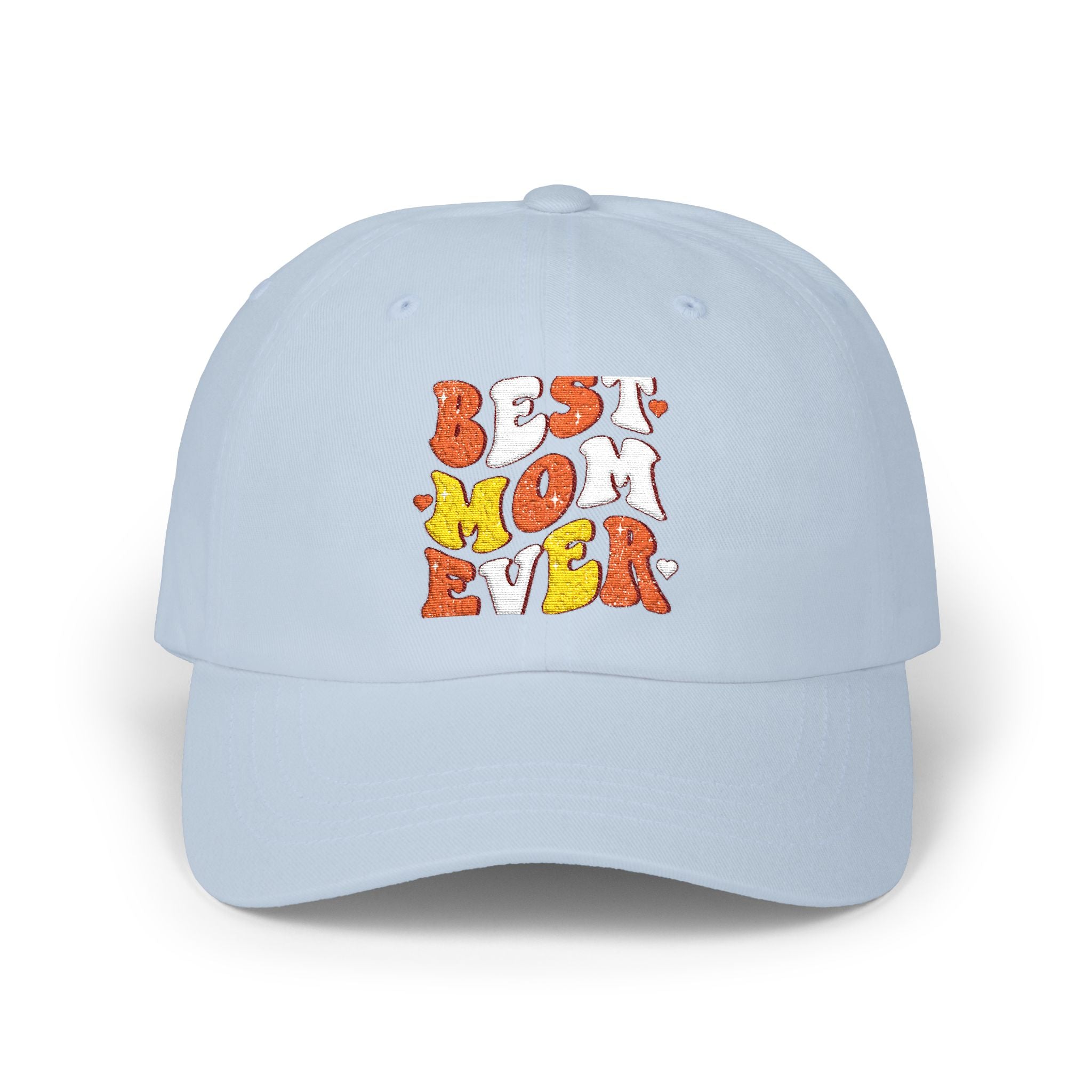 Dad Cap — "Best Mom Ever" Retro Floral Embroidered Dad Cap