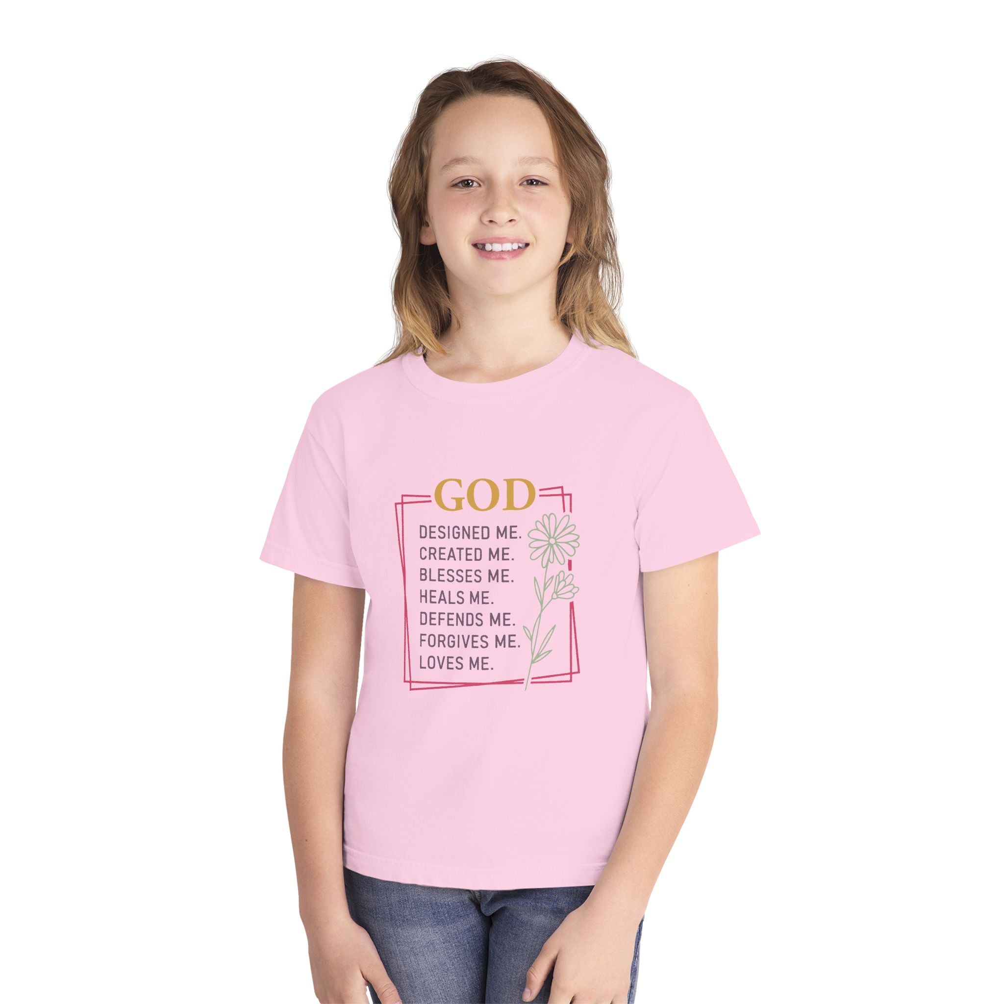 God Designed Me Tee Stronger Than The Storm Youth T-Shirt