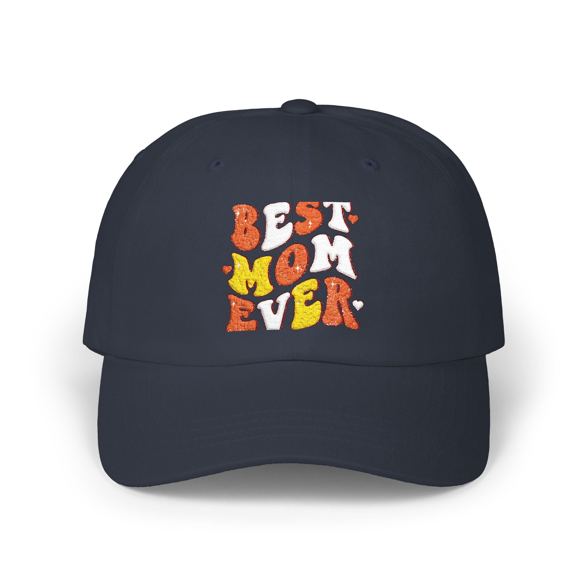 Dad Cap — "Best Mom Ever" Retro Floral Embroidered Dad Cap