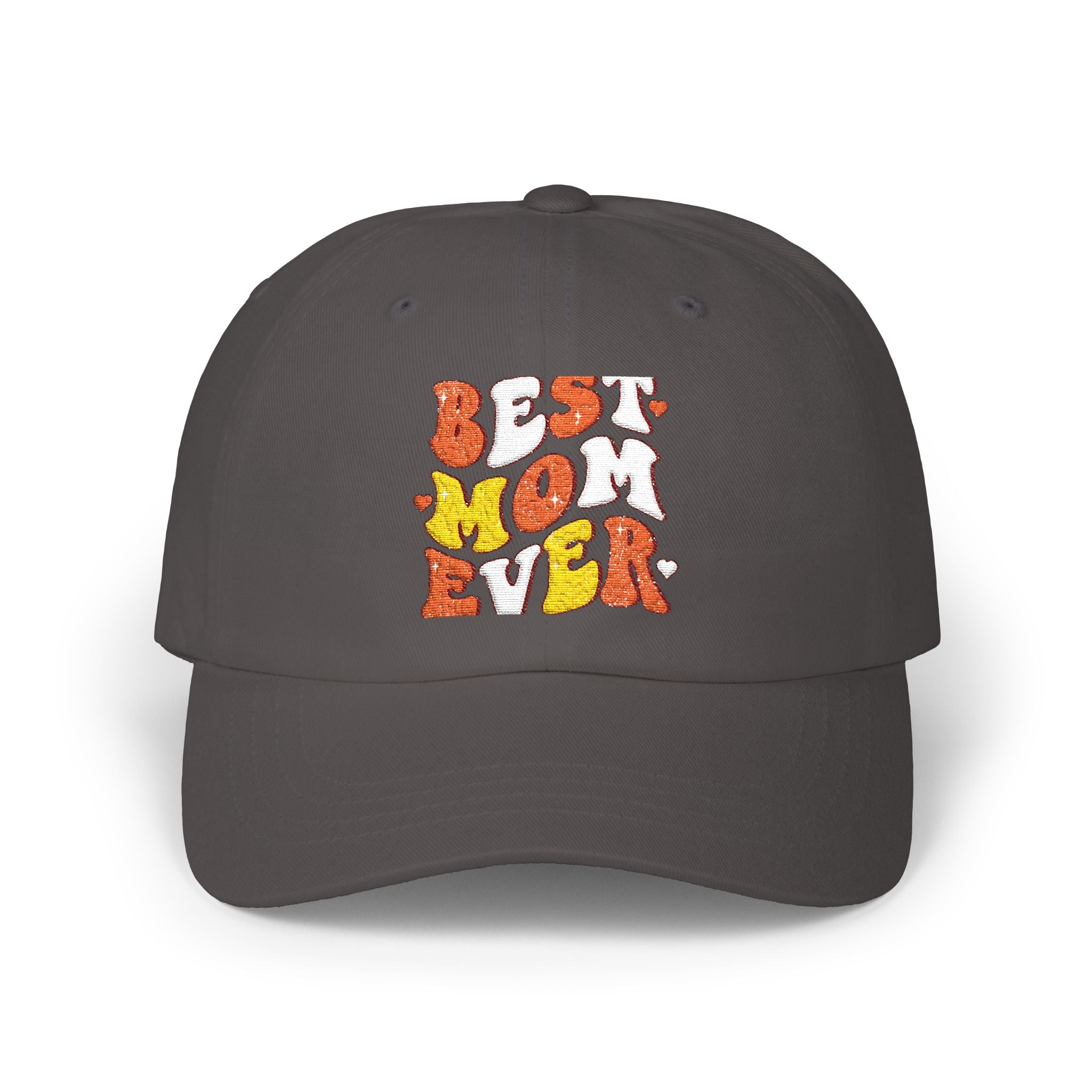 Dad Cap — "Best Mom Ever" Retro Floral Embroidered Dad Cap