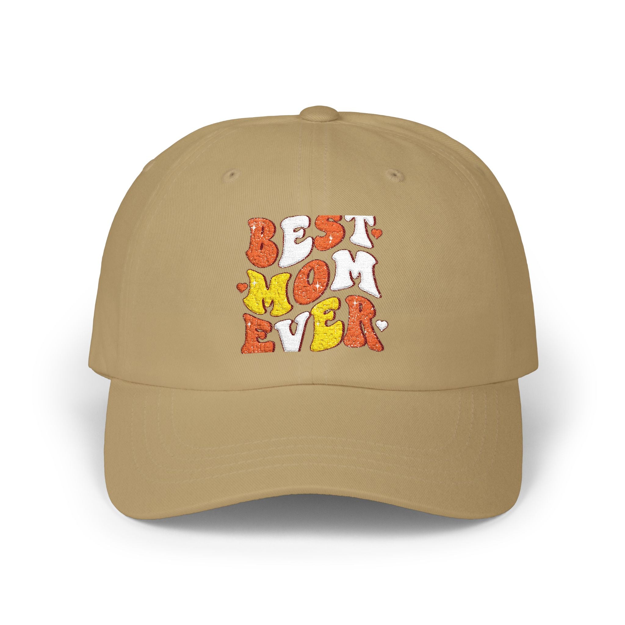 Dad Cap — "Best Mom Ever" Retro Floral Embroidered Dad Cap