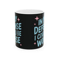 Ceramic Mug — “In My Defense I Could Be A Unicorn” Funny Coffee Tea Cup, Cute Pastel Stars Design