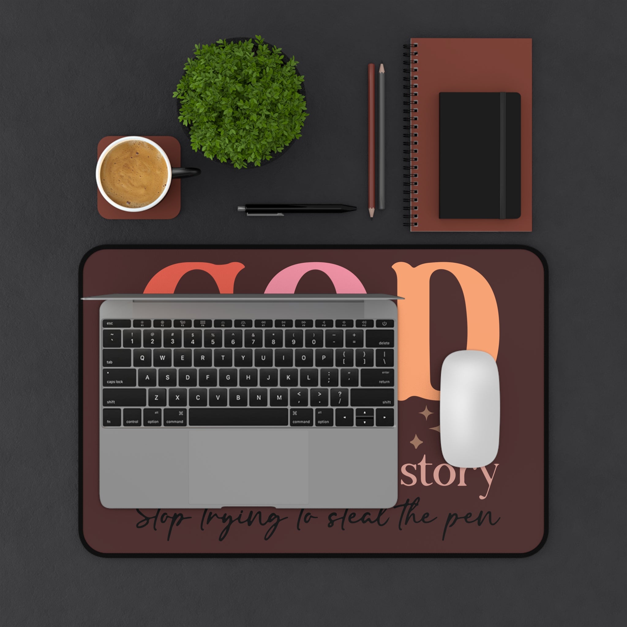 Copy of Inspirational Desk Mat — “God Is Still Writing Your Story” Motivational Office Mousepad