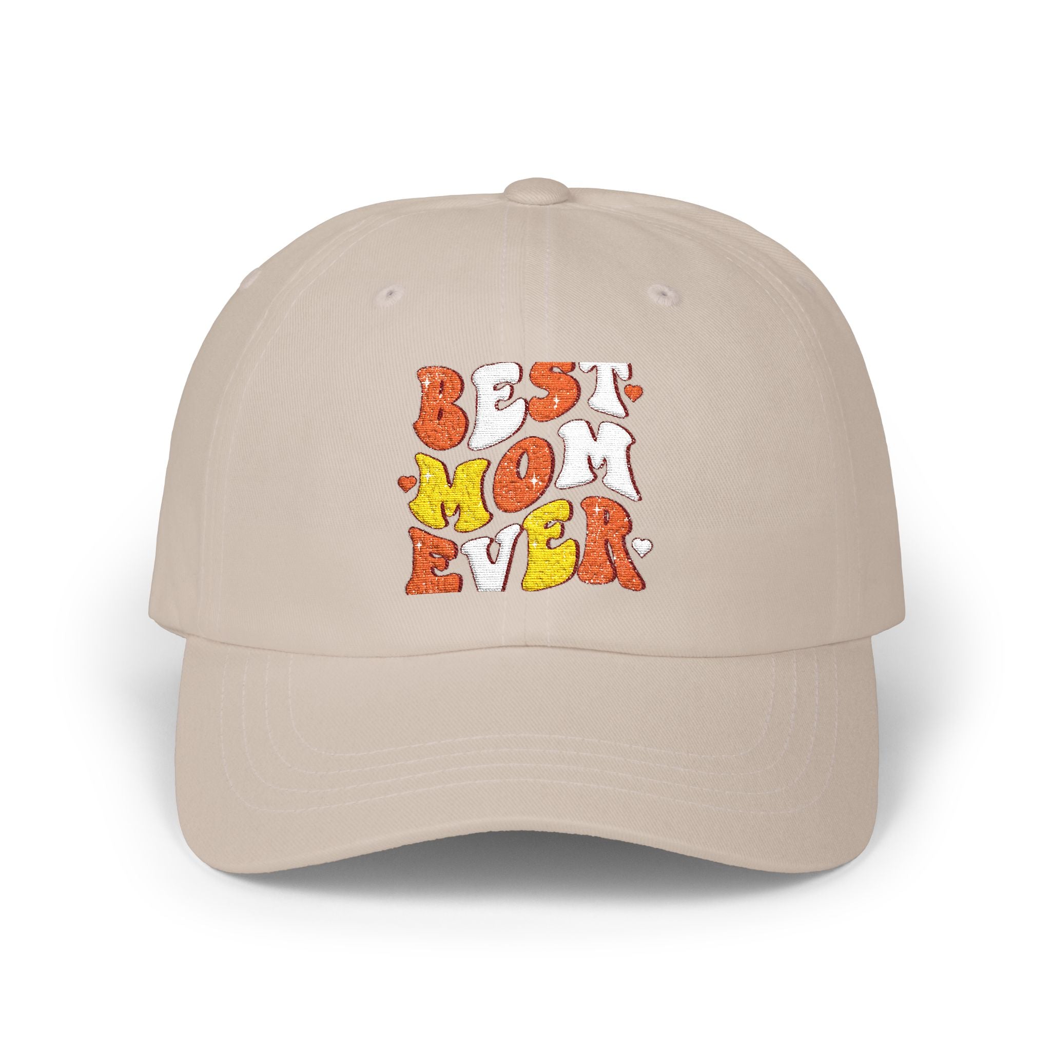 Dad Cap — "Best Mom Ever" Retro Floral Embroidered Dad Cap