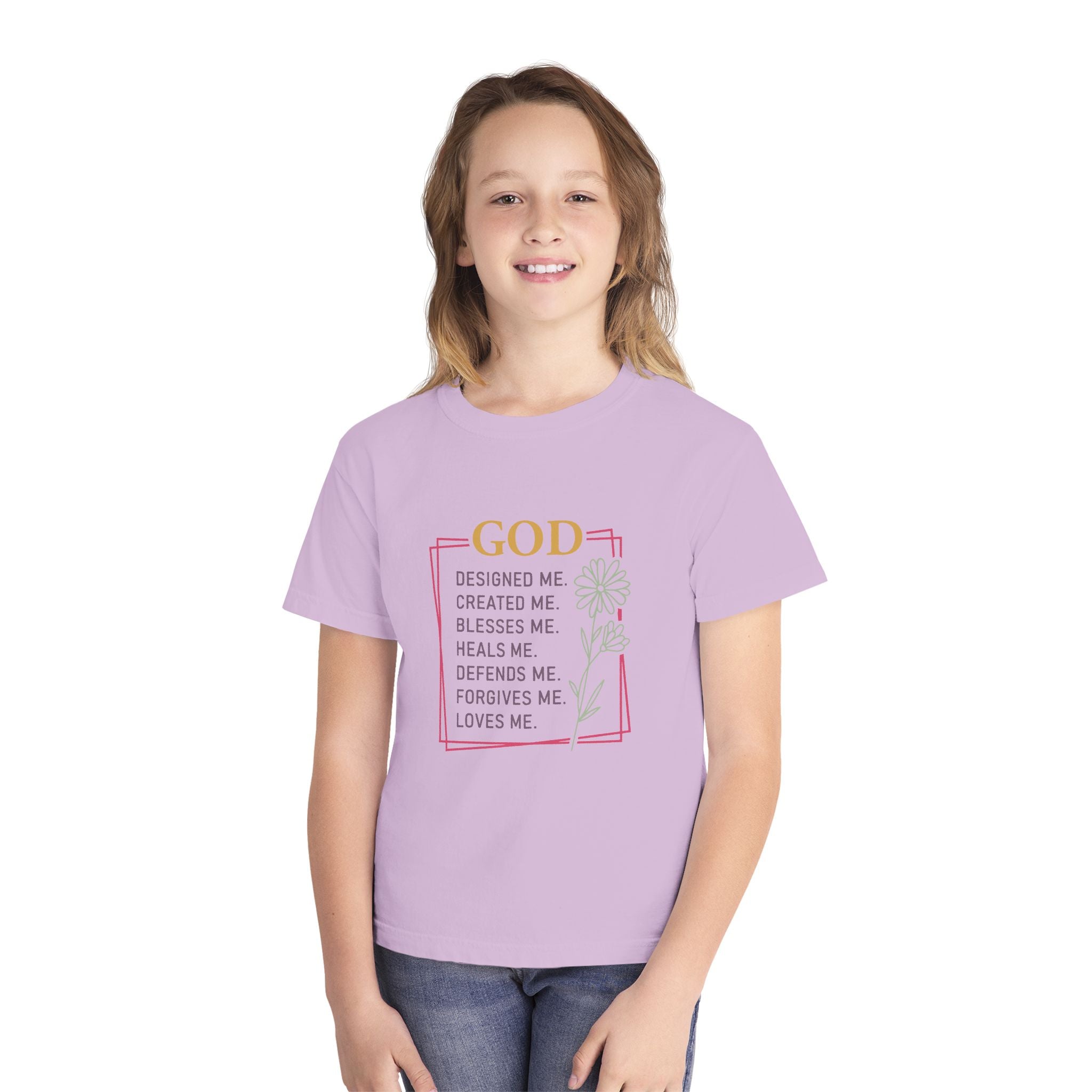God Designed Me Tee Stronger Than The Storm Youth T-Shirt
